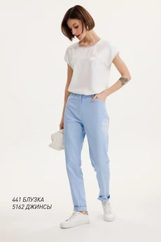 Джинсы  5162 голубой Niv Niv Fashion