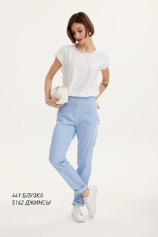 Джинсы  5162 голубой Niv Niv Fashion