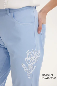 Джинсы  5162 голубой Niv Niv Fashion