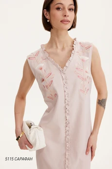 Сарафан 5115 бледно-розовый  Niv Niv Fashion