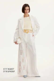 Брюки 5118 молочный Niv Niv Fashion