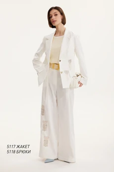 Брюки 5118 молочный Niv Niv Fashion