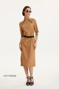 Платье 5121 верблюжий  Niv Niv Fashion