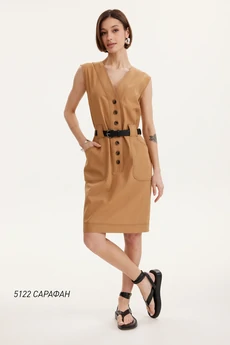 Сарафан  5122 верблюжий  Niv Niv Fashion