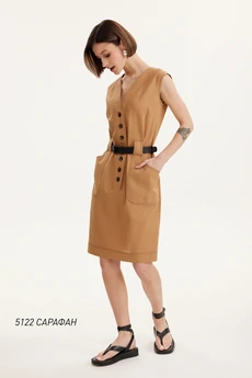 Сарафан  5122 верблюжий  Niv Niv Fashion