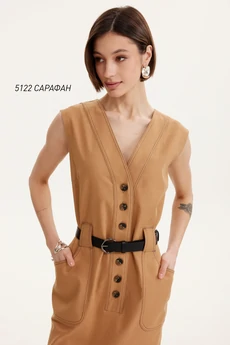 Сарафан  5122 верблюжий  Niv Niv Fashion