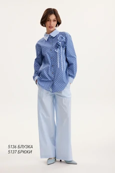 Рубашка  5136 синий  Niv Niv Fashion