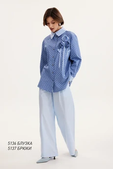 Рубашка  5136 синий  Niv Niv Fashion