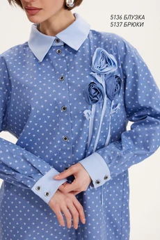 Рубашка  5136 синий  Niv Niv Fashion