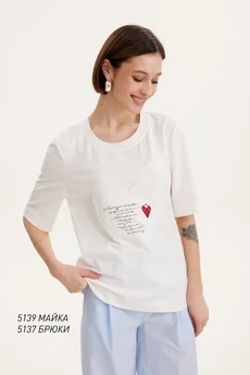 Майка 5139 молочный Niv Niv Fashion