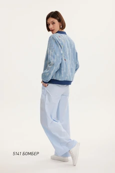 Бомбер  5141 голубой  Niv Niv Fashion