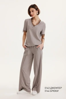 Брюки 5144 лилово-бежевый  Niv Niv Fashion