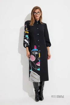 Платье 9111 черный  Niv Niv Fashion