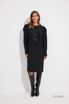 Платье 9113 черный   Niv Niv Fashion