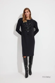 Платье 9113 черный   Niv Niv Fashion