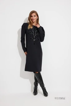 Платье 9113 черный   Niv Niv Fashion
