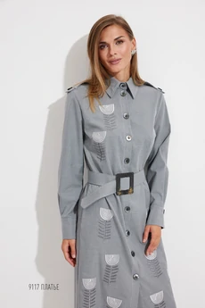 Платье 9117 серый  Niv Niv Fashion
