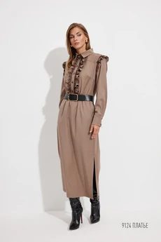 Платье 9124 бежевый Niv Niv Fashion