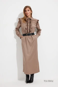 Платье 9124 бежевый Niv Niv Fashion