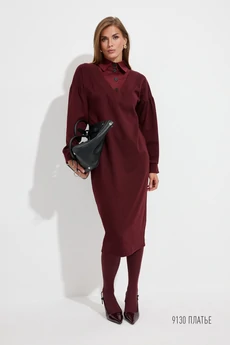 Платье 9130 винный Niv Niv Fashion
