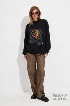 Джемпер 9141 черный Niv Niv Fashion
