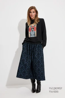 Джемпер 9143 черный Niv Niv Fashion