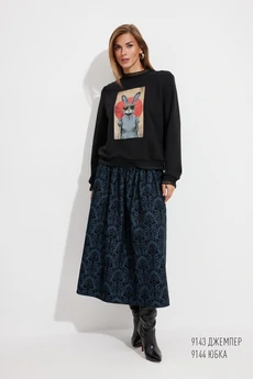 Джемпер 9143 черный Niv Niv Fashion