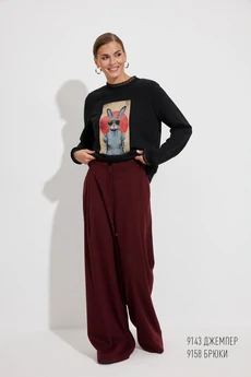 Брюки 9158 винный Niv Niv Fashion