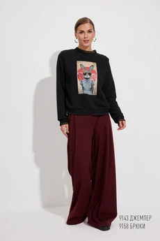 Брюки 9158 винный Niv Niv Fashion