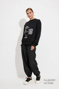 Брюки 9147 черный Niv Niv Fashion