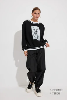 Джемпер 9149 черный Niv Niv Fashion