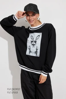 Джемпер 9149 черный Niv Niv Fashion