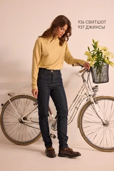 Брюки 937 синий Niv Niv Fashion