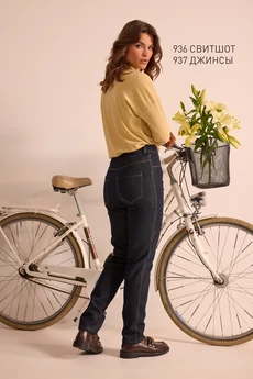 Брюки 937 синий Niv Niv Fashion