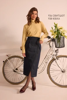 Юбка 938 синий Niv Niv Fashion