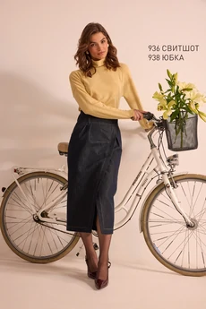 Юбка 938 синий Niv Niv Fashion