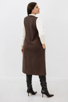 Платье-сарафан 01627 коричневый Ollsy