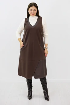 Платье-сарафан 01627 коричневый Ollsy