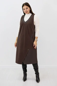 Платье-сарафан 01627 коричневый Ollsy