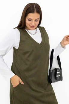 Платье-сарафан 01707 хаки Ollsy