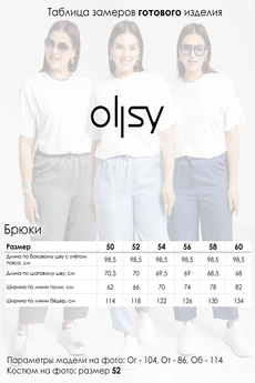 Брюки 04016 темно-синий Ollsy