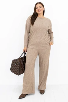 Костюм брючный 05152 бежевый Ollsy