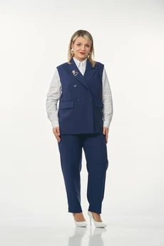 Костюм брючный 241 синий OVERYOU