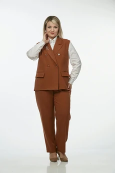 Костюм брючный 241-1 миндаль OVERYOU