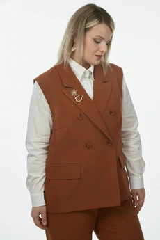 Костюм брючный 241-1 миндаль OVERYOU