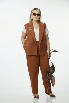 Костюм брючный 241-1 миндаль OVERYOU