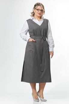 Сарафан 243 серо-оранжевый OVERYOU