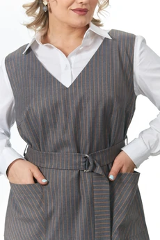 Сарафан 243 серо-оранжевый OVERYOU