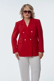 Костюм брючный 245 красный с белым OVERYOU