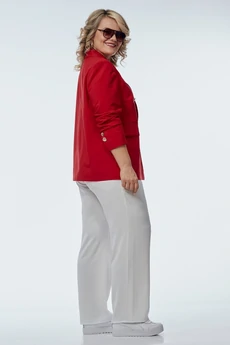 Костюм брючный 245 красный с белым OVERYOU